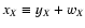 $x_X \equiv y_X + w_X$
