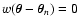 $w(\vec\theta - \vec\theta_n) = 0$