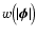 $w \bigl( \vert
\vec\phi \vert \bigr)$