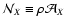 $\mathcal{N}_X \equiv \rho \mathcal{A}_X$