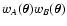 $w_A(\vec\theta)
w_B(\vec\theta)$