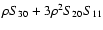 $\rho S_{30} + 3 \rho^2
S_{20} S_{11}$