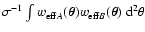 $\sigma^{-1} \int w_{{\rm eff} A}(\vec\theta)
w_{{\rm eff} B}(\vec\theta) ~ \rm d^2 \theta$