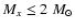 $M_x \leq2~M_{\odot}$