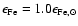$\epsilon_{\rm Fe} = 1.0 \epsilon_{{\rm Fe},
\odot}$