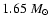 $1.65~M_{\odot}$