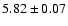 $5.82\pm0.07$