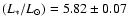 $(L_{\ast}/L_{\odot})=5.82 \pm 0.07$