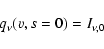 \begin{displaymath}q_\nu(v,s=0)=I_{\nu,0}
\end{displaymath}