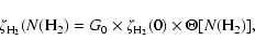 \begin{displaymath}\zeta_{\rm H_2}(N({\rm H_2})=G_0\times\zeta_{\rm H_2}(0)\times\Theta[N({\rm H_2})],
\end{displaymath}