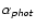 $\mathsfsl{\alpha_{phot}}$