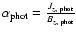 $\alpha_{{\rm phot}} = \frac{J_{z,~{\rm phot}}}{B_{z,~{\rm phot}}}$