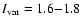 $I_{\rm var} = 1.6{-}1.8$
