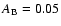 $A_{\rm B} = 0.05$