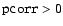 ${\tt pcorr} > 0$