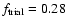 $f_{\rm trial}=0.28$