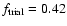 $f_{\rm trial} = 0.42$