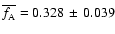 $\overline{f_{\rm A}}=0.328\hskip 0.15 em\pm\hskip 0.15 em0.039$