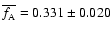$\overline{f_{\rm A}}=0.331\pm0.020$