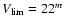 $V_{\rm lim}=22^m$