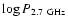 $\log P_{\rm 2.7~GHz}$