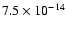 $7.5\times 10^{-14}$