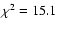 $\chi^2=15.1$