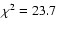 $\chi^2=23.7$