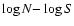 $\log N {-} \log S$
