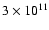 $3\times 10^{11}$