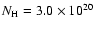$N_{{\rm H}}=3.0\times 10^{20}$
