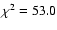 $\chi^2=53.0$
