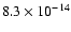 $8.3\times 10^{-14}$