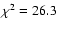 $\chi^2=26.3$
