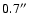 $0.7\hbox{$^{\prime\prime}$ }$