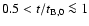 $0.5 < t/t_{\rm {B,0}} \la 1$