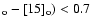 $_{\rm o}-[15]_{\rm o}) < 0.7$
