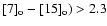 $[7]_{\rm o}-[15]_{\rm o}) > 2.3 $