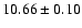 $10.66\pm0.10$