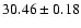 $30.46\pm0.18$
