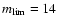 $m_{\rm lim}=14 $