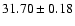 $31.70 \pm0.18$
