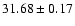 $31.68\pm0.17$