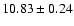 $10.83\pm0.24$
