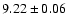 $ 9.22\pm0.06$