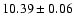 $10.39\pm0.06$