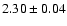 $2.30\pm0.04$