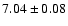 $ 7.04\pm0.08$