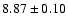 $ 8.87\pm0.10$