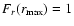 $F_r(r_{\max})=1$